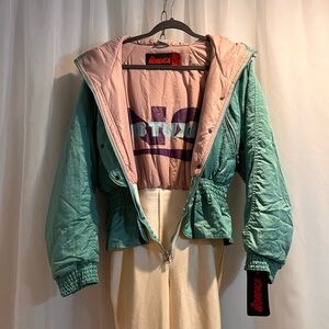 Vintage NWT Teal and pink Nordica ski suit one piece